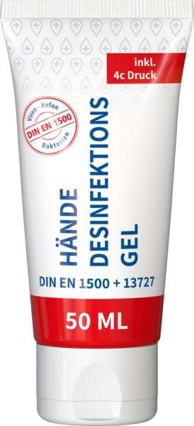 Hände-Desinfektionsgel (DIN EN 1500), 50 ml Tube