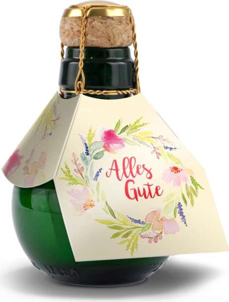 Kleinste Sektflasche der Welt! Alles Gute - Inklusive Geschenkkarton, 125 ml