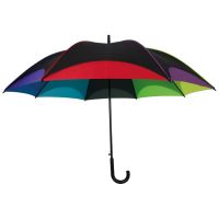 Automatik-Regenschirm in Regenbogefarben
