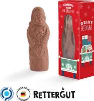 Rettergut Weihnachtsmann Werbeverpackung aus weißem Karton