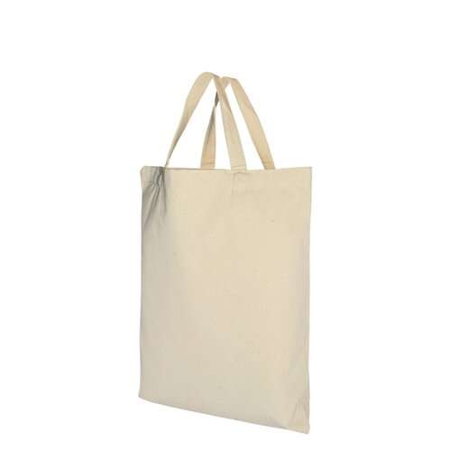 Baumwolltasche mit kurzen Griffen - 340 g/m² - 38 x 42 cm