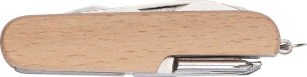 Taschenmesser aus Edelstahl mit Holzummantelung