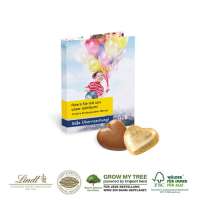 WERBE-KLAPPKARTE - Lindt Schokoladenherz „Vollmilch“ 5g