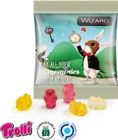 Express Gummibärchen kompostierbare Folie, weiß Trolli Basic Gummibärchen, bunt gemischt