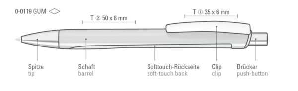 Uma Druckkugelschreiber Wave Gum