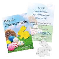 Samenpapier auf A6-Karte - Ostern - Häschen