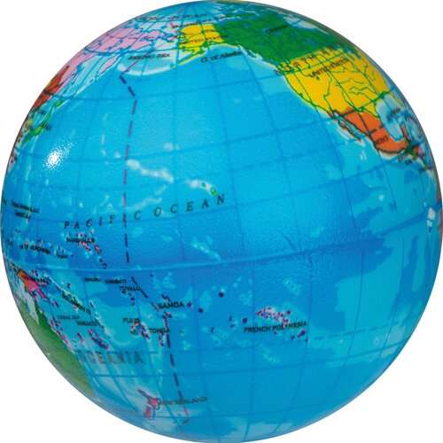 Anti Stressball in Weltkugeloptik