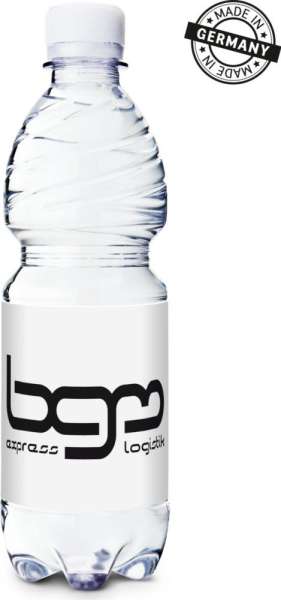 500 ml PromoWater - Mineralwasser, still, hergestellt in Deutschland - Folien-Etikett