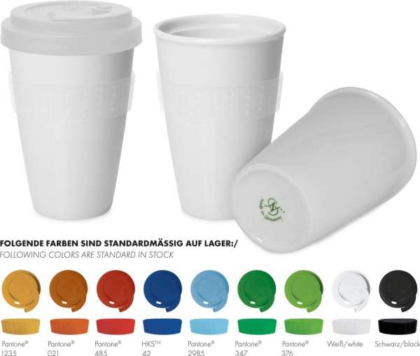 Kunststoffdeckel weiß für C2Go doppelwandig