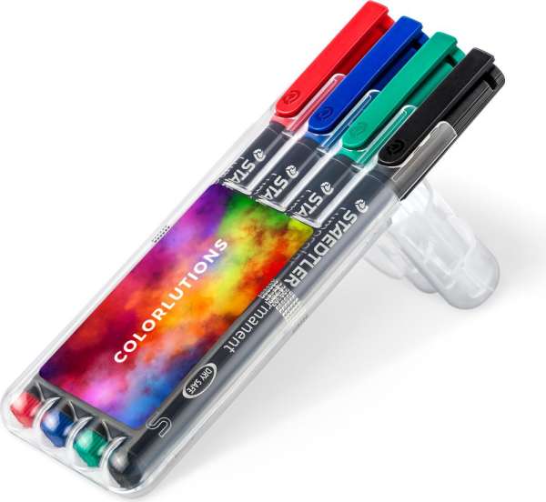 STAEDTLER Box mit 4 Lumocolor permanent S