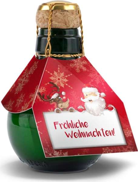 Kleinste Sektflasche der Welt! Fröhliche Weihnachten – Ohne Geschenkkarton, 125 ml