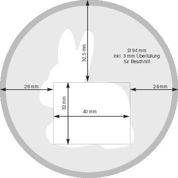 Wachsender Hase aus der Dose, Zimmerrasen, 1-4 c Digitaldruck inklusive