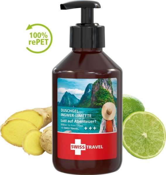 Duschgel Ingwer-Limette, 250 ml, Body Label (R-PET)