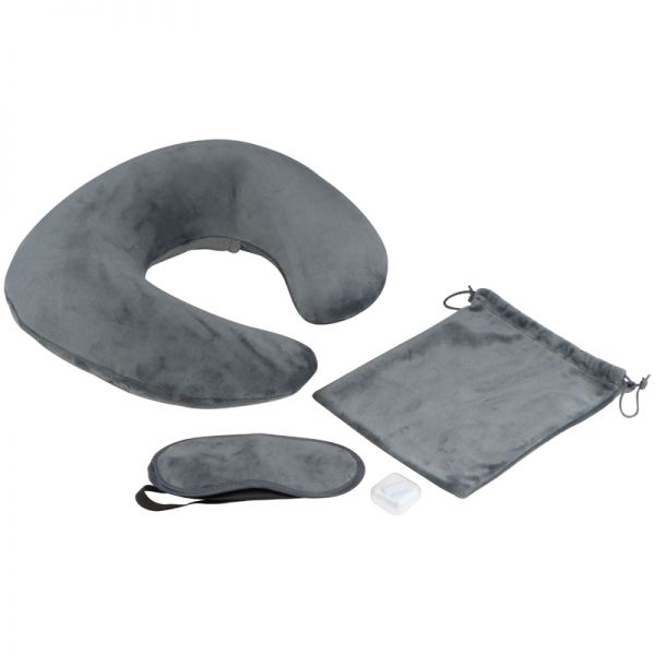 Reiseset Nackenkissen, Schlafbrille, Wäschebeutel