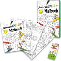 Malbuch Set Komm raus Spielen