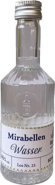 Mirabellenwasser 50 ml in Tastingflasche, 40 % vol.