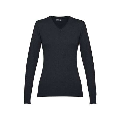 THC MILAN WOMEN. Pullover mit V-Ausschnitt für Damen aus Baumwolle und Polyamid