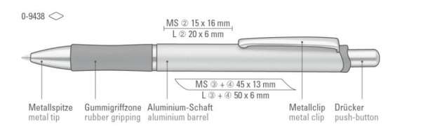 Uma Metallkugelschreiber Comma