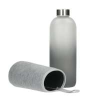 Vorschau: Glasflasche mit Hülle "Iced" 1,0 l Vorschau: Glasflasche mit Hülle "Iced" 1,0 l