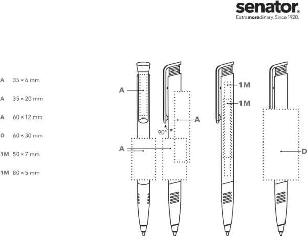 senator® Super Hit Clear SG Druckkugelschreiber