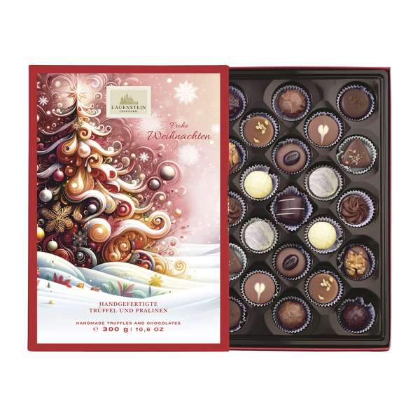Weihnachtspräsent Trüffel und Pralinen-Auslese mit Einschieber