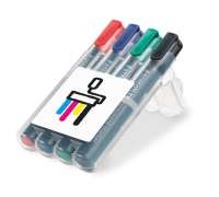 STAEDTLER Box mit 4 Lumocolor permanent marker