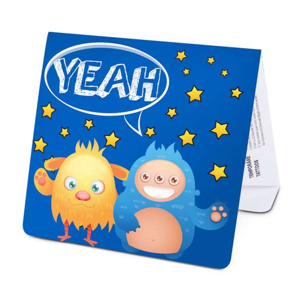 Tattoo Mäppchen Kinder Monster-Hauttattoos