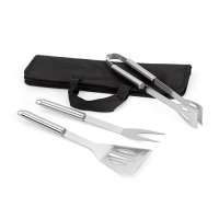 Vorschau: SOARES. Grill - Set aus Edelstahl 3-teilig bestehend Vorschau: SOARES. Grill - Set aus Edelstahl 3-teilig bestehend