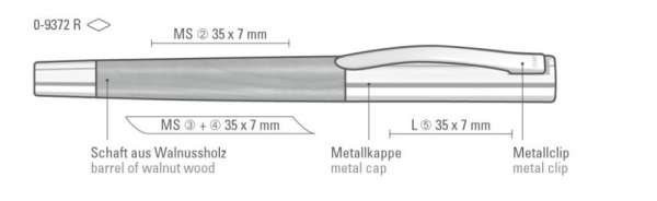 Uma Metall-Rollerball Titan Wood R