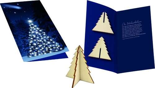 Weihnachtskarte Wintertanne