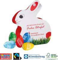 Werbe-Hase mit Tony´s Chocolonely Ostereier