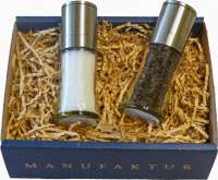 Keramikmühlen-Set Salz & Pfeffer, sandgestrahlt 