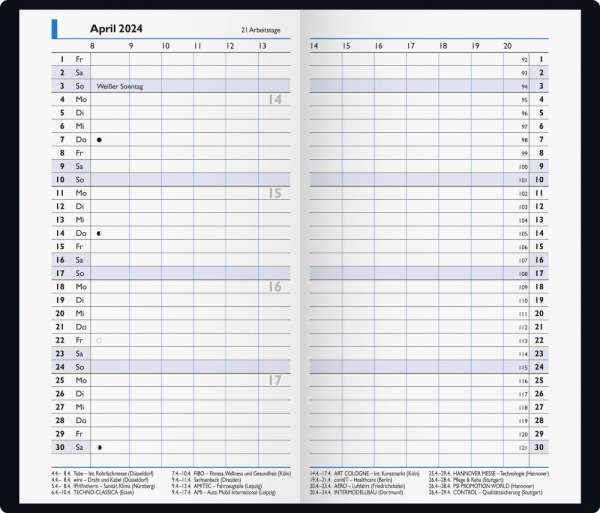 Taschenkalender Modell 10 D