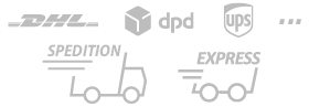 Versand mit DHL, dpd, ups, Spedition und als Express