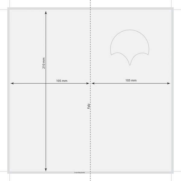 Weihnachtskarte Wintertanne, 1-4 c Digitaldruck inklusive, ohne Kuvert