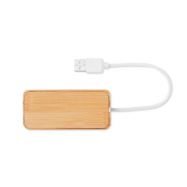 VINA 3 Port 2.0 USB Hub Bambus