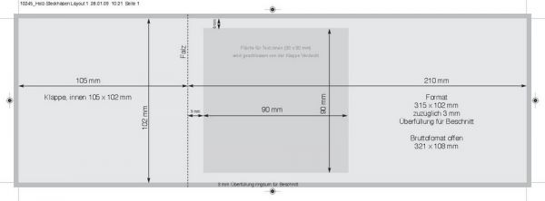 Bastelkarte Hase (ohne Kuvert), 1-4 c Digitaldruck inklusive
