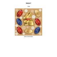 Vorschau: Lindt Präsent im Werbeschuber "Hasenohren", Kleine Kostbarkeiten Goldhase Vorschau: Lindt Präsent im Werbeschuber "Hasenohren", Kleine Kostbarkeiten Goldhase