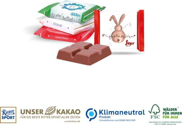 Ritter SPORT „Mini“ mit Werbebanderole