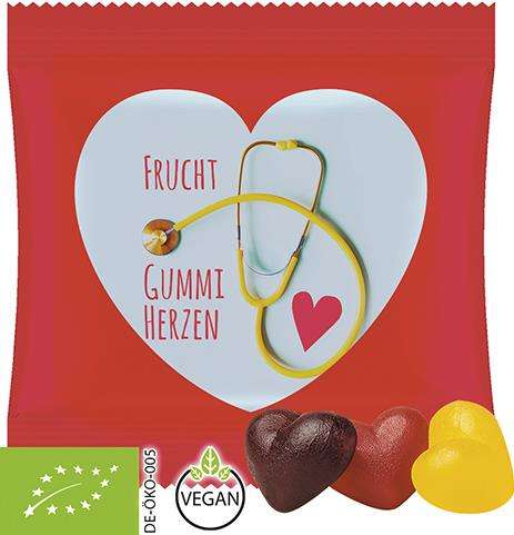 Bio Fruchtgummi-Herzen, ca. 20g, Maxi-Tüte