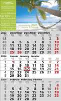 3 Monats-Wandkalender Standard 2, 3-sprachig - Frühbestell-Rabatt 5%