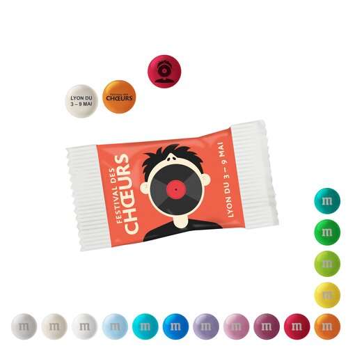 Personalisierte M&amp;M&#039;S® Schokolinsen im Papiertütchen, 7 g
