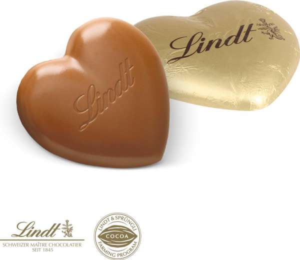 Werbe-Klappkarte süßer Füllung Lindt Herz