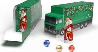Lindt Lindor Adventskalender "LKW" Eco 155,2g Lindt Lindor Kugeln + 1 Nikolaus 4c Euroskala