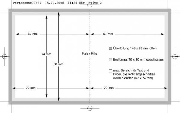 Klappkärtchen Vergissmeinnicht, 90 x 60 mm, Vergissmeinnicht, 1-4 c Digitaldruck inkl.