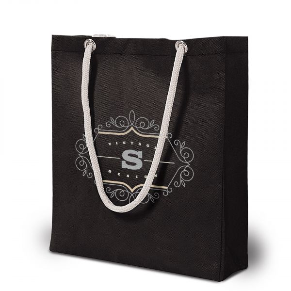 Einkaufstasche BERLIN mit Boden-, Seitenfalte und langen Griffen