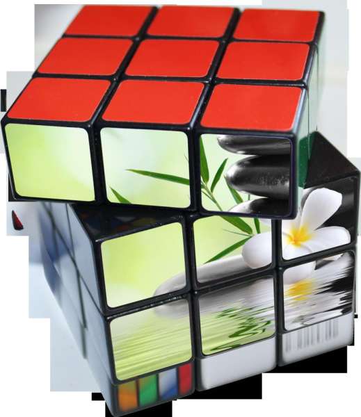 Zauberwürfel Cube Druck auf einer Seite