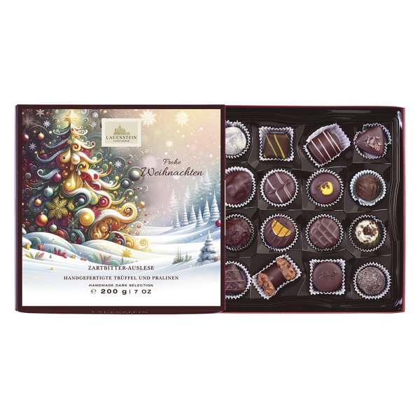Weihnachtspräsent Trüffel und Pralinen-Auslese mit Einschieber