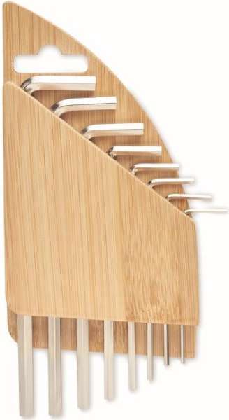 Sechskantschlüssel-Set Bambus