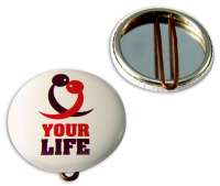 Vorschau: Button mit Nadel 37 mm inkl. 1c-Werbedruck Vorschau: Button mit Nadel 37 mm inkl. 1c-Werbedruck